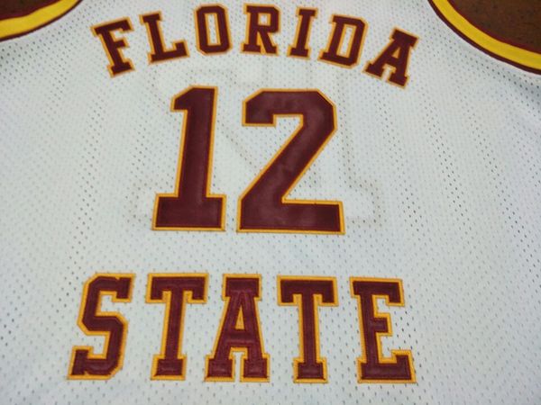

custom men youth women vintage 1992 florida state charlie ward #12 basketball jersey size s-4xl or custom any name or number jersey, Black