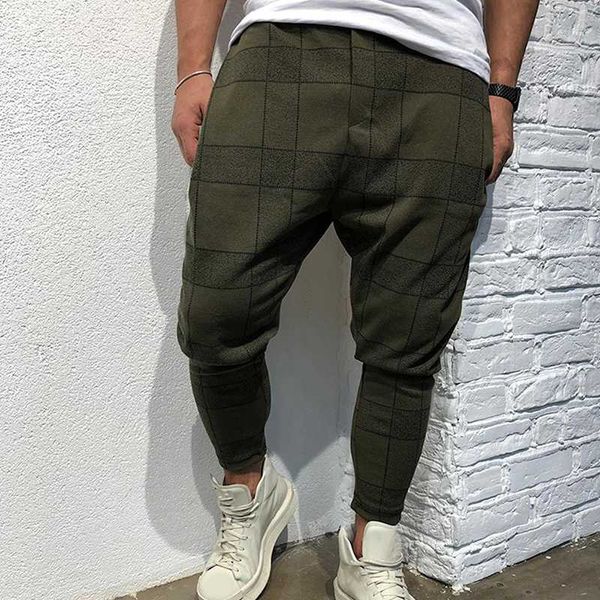 

men's drawstring track pants vintage plaid pencil pant casual loose man boys side striped pockets trousers plus size 3xl, Black