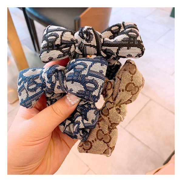 

girls bow hairbands fashion bow children ribbon elastic headbands for women hair accessories teenager girls classic hair ropes