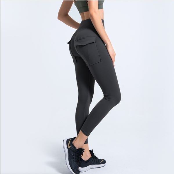 

y26k7198 high waist pockets hip up yoga pants fitness legging women tight leggings pants sports leggins workout, White;red