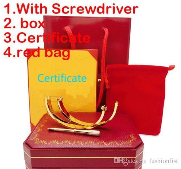 

Titanium teel love bracelet ilver ro e gold bangle women men crew crewdriver bracelet couple jewelry with original box et