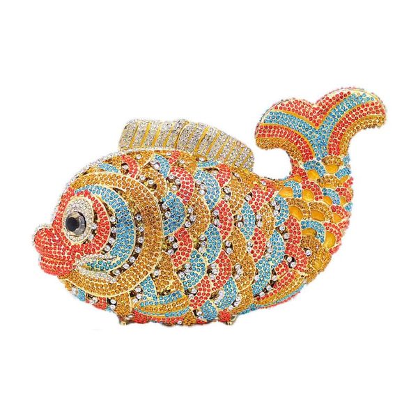 

thinkthendo 2019 stylish women mini fish purse handbag evening party bridal clutch bag prom wedding girls wallet purse