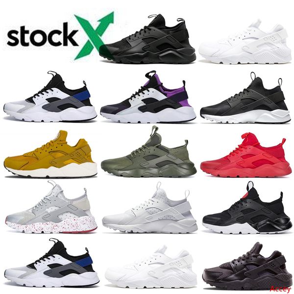 

huarache 4 iv men women shoes running shoes black red white sports trainer cushion surface breathable designer shoes 36-45