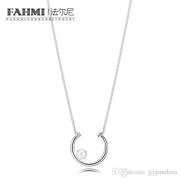 

FAHMI 100% 925 Sterling Silver New Listing 397526P Contemporary Pearl Necklace Original Jewelry Charming Women Holiday Gift