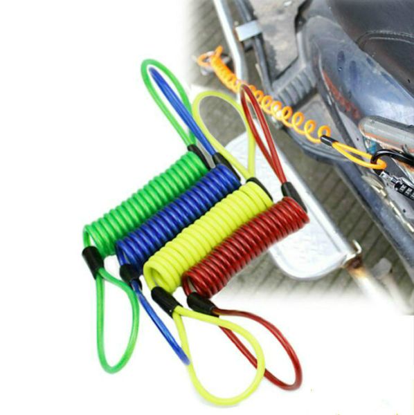 

150cm motorcycle theft protection alarm disc lock security anti thief motorbike wheel disc brake bag and reminder spring cable