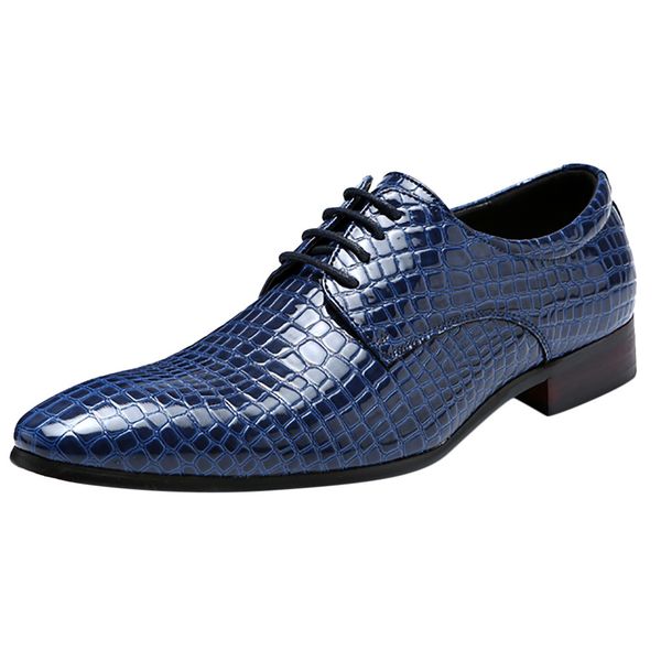 

fashion man formal shoes breathable pu leather personality men business dress oxford wedding shoes big size 38-58, Black