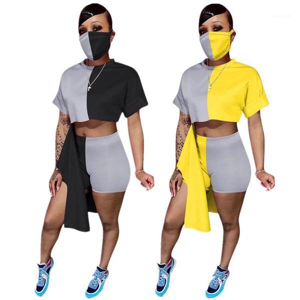 

sleeve strap design colorblock shorts luxury designer womens two piece shorts summer womens desigenr casual suits short, White