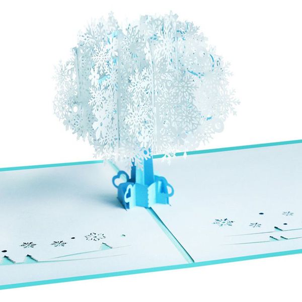 

christmas cards 3d up white snowflake handmade custom greeting cards christmas gifts souvenirs postcards