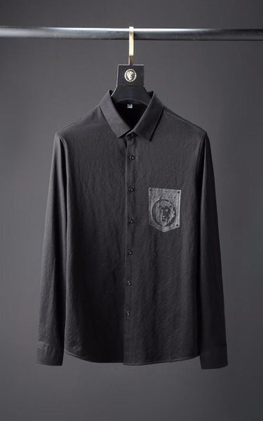 

ww5831 fashion men's shirts 2020 runway european design party style men's clothing, White;black