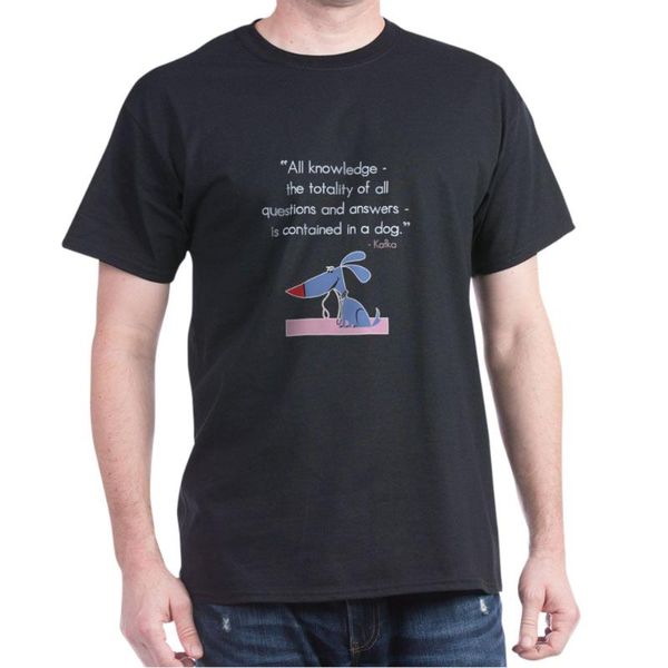 

kafka's dog t-shirt education, White;black