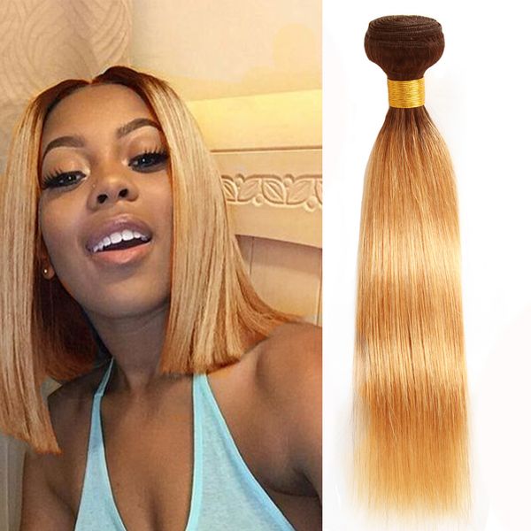 Dressmaker Indian Ombre Straight Hair 1 Bundle Remy Human Hair
