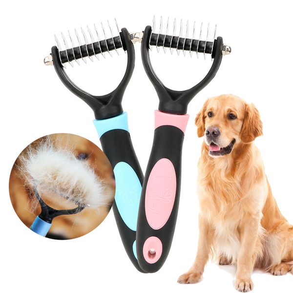 

pet fur knot cutter dog grooming shedding rake dog cat hair removal comb furmins pet brush grooming tool