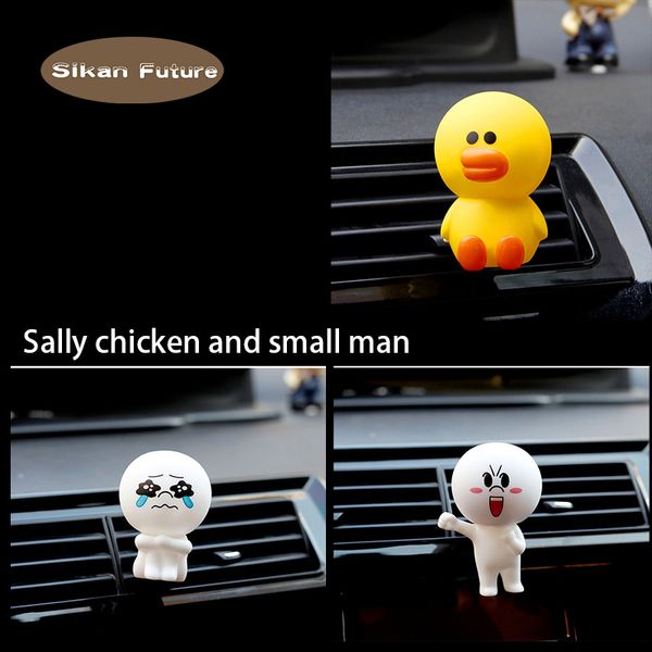 

sally chicken and villain perfume clip, car fragrance clamp, automobile air conditioner air outlet clip, auto decoration
