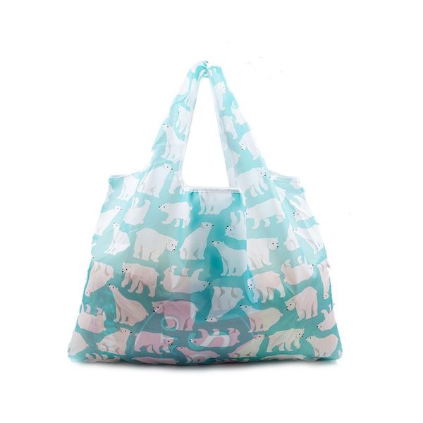 

reusable shopping bags folding portable storage grocery totes eco eco-friendly oxford cloth large bag foldable handle resuable
