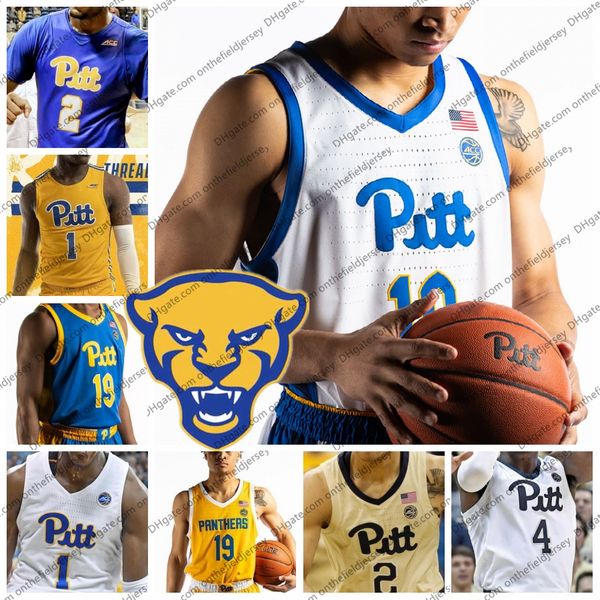 

pittsburgh panthers 2020 basketball jerseys #0 eric hamilton 11 justin champagnie 21 terrell brown 24 ryan murphy pitt s-4xl, Black