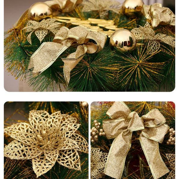 

christmas decorative wreath with christmas ball and bowknot ornaments for indoor use covered outdoor use