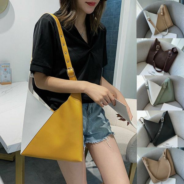 

2pcs/set women lady leather shoulder bag big tote handbag satchel clutch coin purse fashion bag 2019 hot