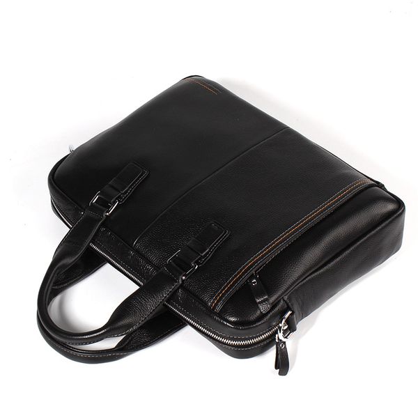 

2019 new luxury business men's 100% cow genuine leather briefcase male shoulder bag real natural leather tote computer handbag
