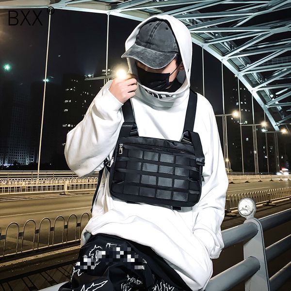 

bxx] chest bags adjustable pocket hip hop streetwear functional breast bag crossbody shoulder bag 2019 fashion all-match hj611