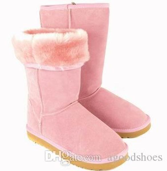 

020 quality wg women classicl boots women girl snow winter boots leather shoes us size 5--13, Black