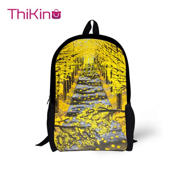 

thikin 2019 colored drawing schoolbag for teenagers young boys fashion backpack preschool shoulder bag for pupil