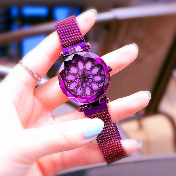

luxury diamond 360 degree rotating dial female table female watch bracelet crystal mirror casual women's watch surprise gift, Slivery;brown