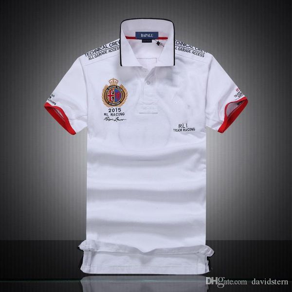 

высокое качество poloshirt мужчины с коротким рукавом топ новая весна / лето новая мода поло топ футболка мужская рубашка поло рубашка хай-с, White;black