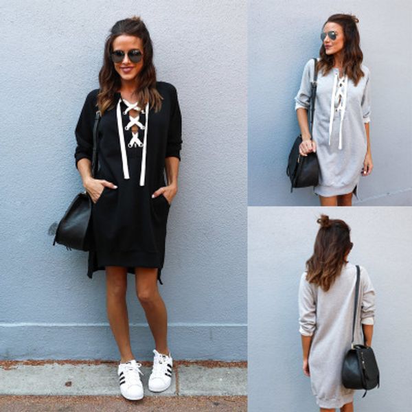 

2019 новые европейские и американские горячие осенние и зимние женские ремни с длинными рукавами свитера женщин, Black