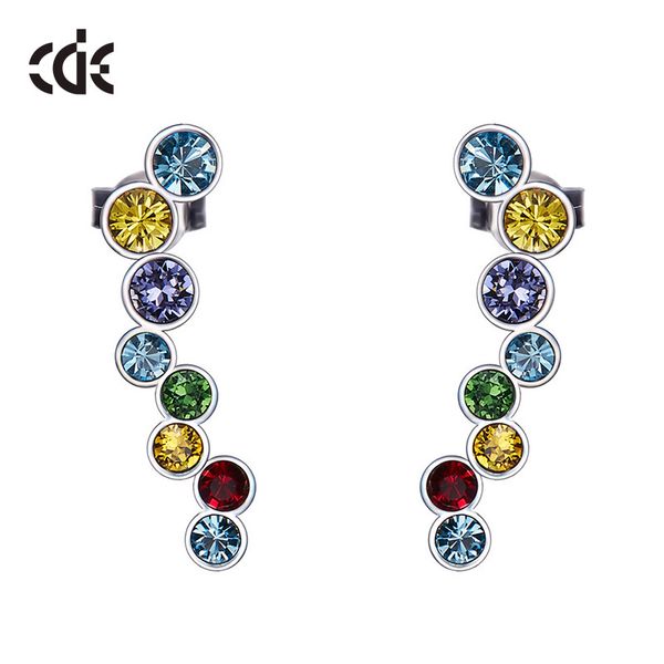 

wedding party silver s925 beaded pearl gift woman lady diamond jewelry earring for bride acting initiation graduation cde-44, Golden