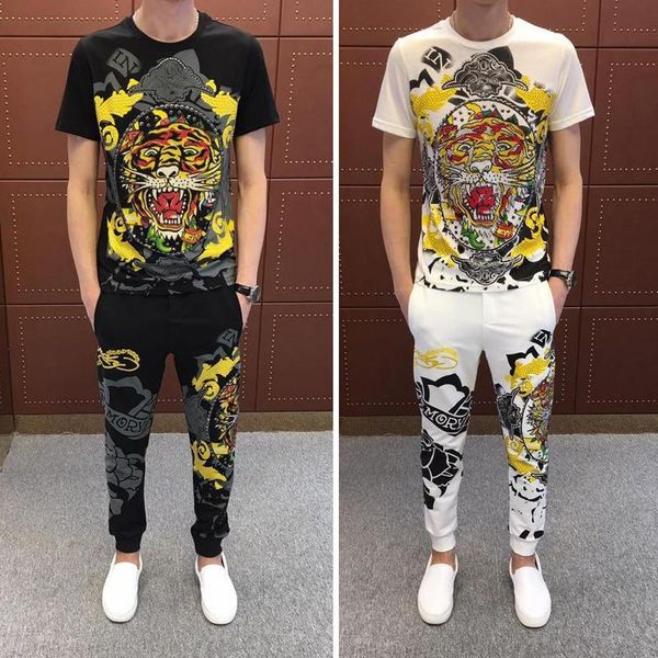 

designer luxury mens sweat suits 2019 new spring autumn brand mens tracksuits sets jogger jacket + pants sporting suit hip hop sweatshirts