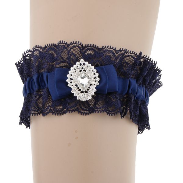 

wedding bridal lace garter rhinestone thigh ring leg ring party decorations, White