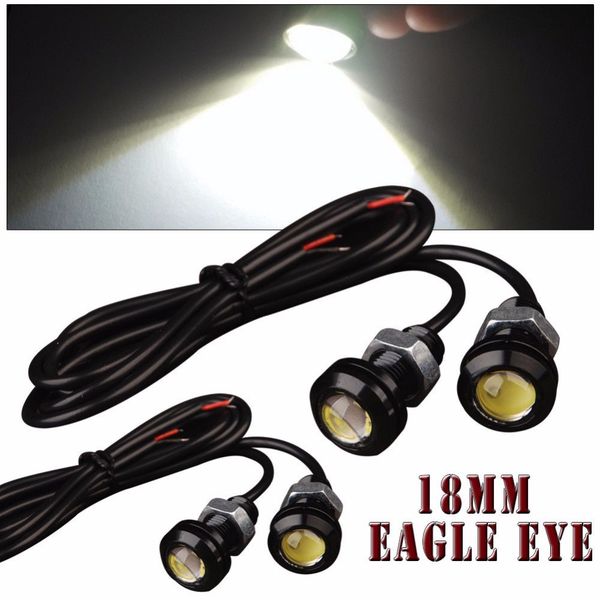 

10pcs 18mm 9w 2 led white 12v eagle eye hawkeye led light lamp daytime running light for boat marine car suv off-road