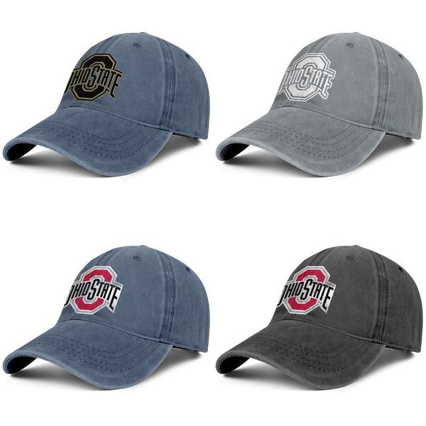 

ohio state buckeyes football logo old print black mens and womens baseball denim cap design designer golf cool fashion personalized gay, Blue;gray
