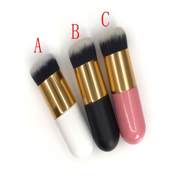 

fast shipping little fat pier nail brush flat makeup brushes professional cosmetic make up brush nail brushes, Yellow
