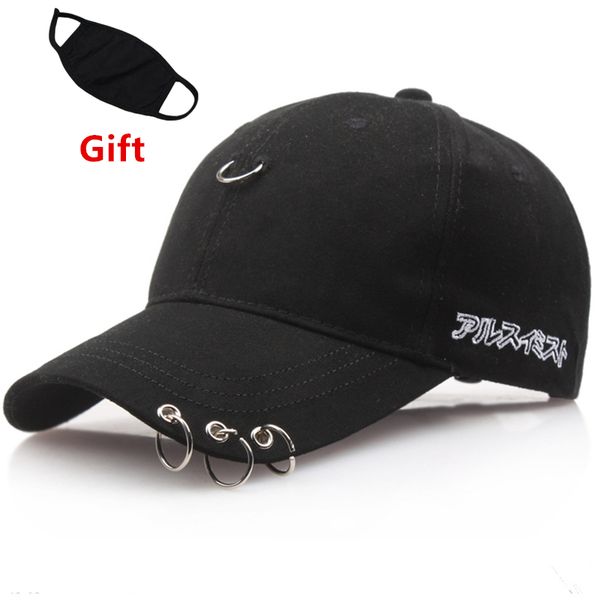 

mask as gift rapper bboy dj kpop baseball cap with three rings men women hip hop locker dancer cap sun hat, Blue;gray