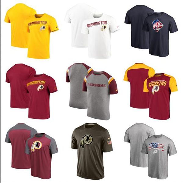 

2019 style washington men sideline line of scrimmage legend performance salute to service t-shirt - gold red white black gray, Blue;black