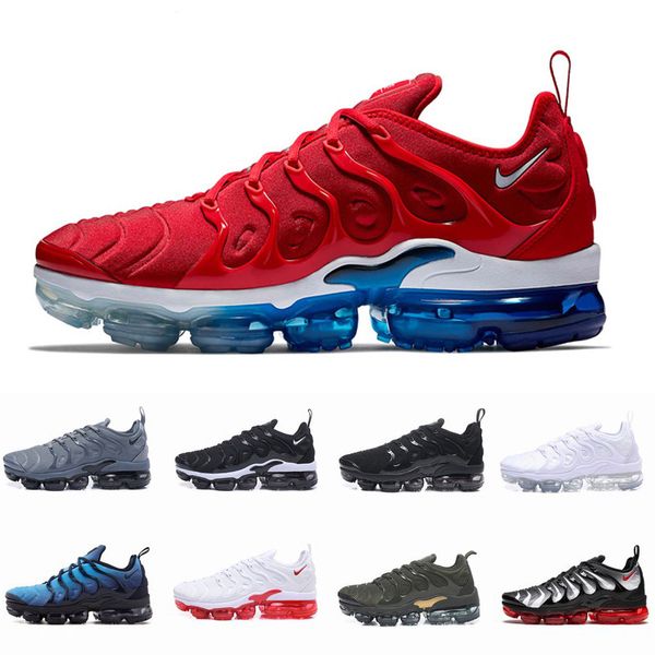 

2019 air max vapormax tn plus men women running shoes triple black white bumblebee game royal trainers air cushion sports sneakers 36-45