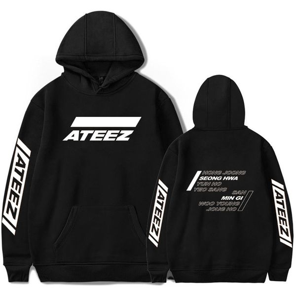 

ateez mens hoodies black pink womens sweatshirts hooded 2019 new spring autumn fleece cotton hoodie clothes, Blue;black