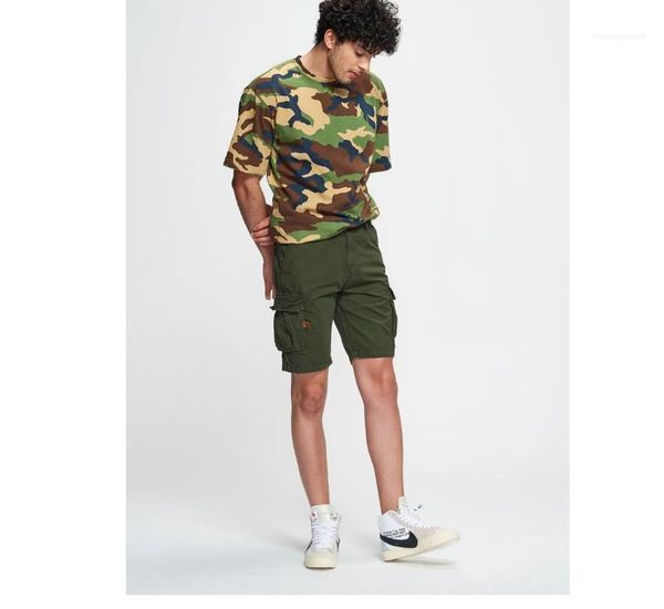 

zipper button homme shorts with pockets fashion relaxed casual clothing pure color mens cargo pants loose, White;black