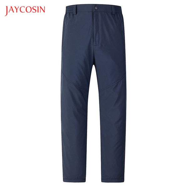 

joycosin 2019 winter warm men's pants casual fashion men joggers straight fleece fitness workout trousers, Black