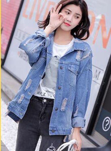 

woman spring and autumn europe and the united states new style trend boutique slim personality with casual young cowboy jacket / s-xl, Black;brown