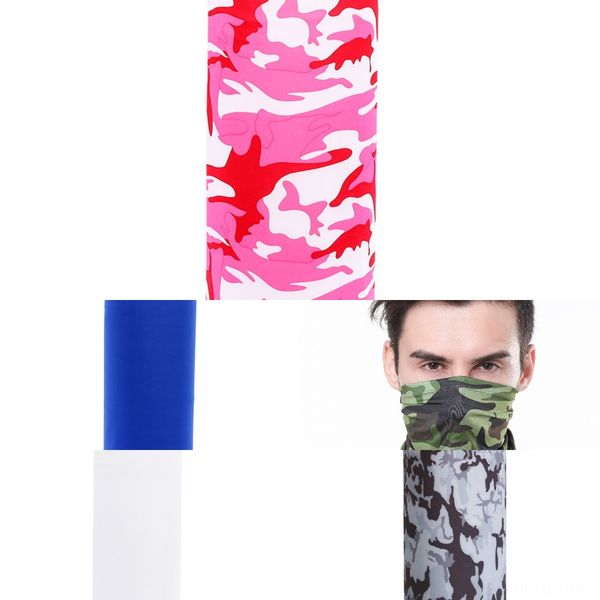 

xawry outdoor sports bandana printing style multi-function magic scarf cycling face mask anti-uv cover scarf neck half headwear, Black