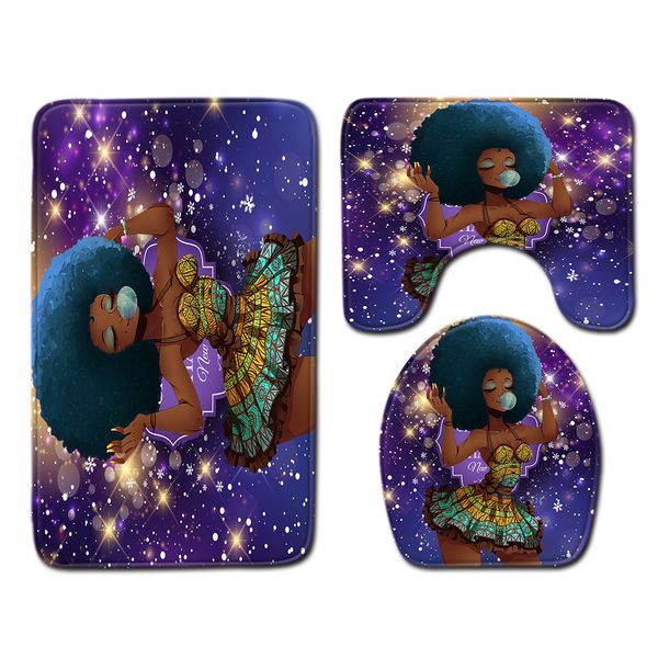 

28african women's bathroom floor mat three piece toilet carpet toilet mat set doormat bathroom antiskid mat available