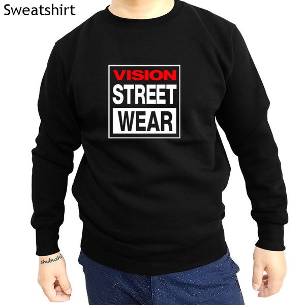 

new arrived casual fashion hoodies new vision street wear skateboard - custom men sweatshirt autumn and winter o neck sbz4576, Black