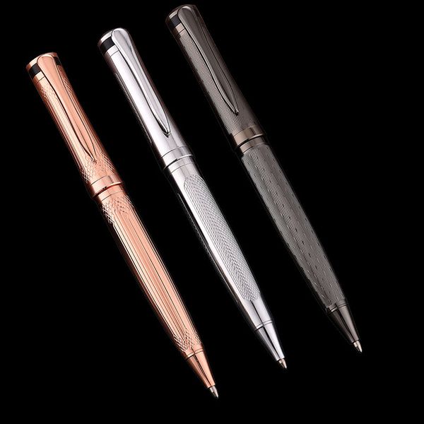 

metal pen fashion rose gold business pen gray office meeting ballpoint school student silver writing stationery, Blue;orange