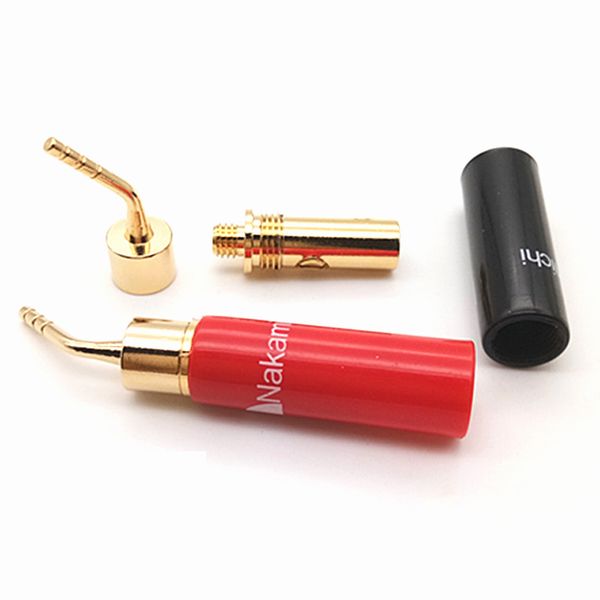 

8pcs 2mm banana plug nakamichi gold plated speaker cable pin angel wire screws lock connector for musical hifi audio
