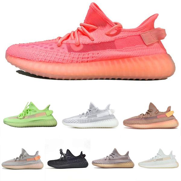 

Gid glow kanye we t tatic true form all reflective white black de igner men neaker women clay hyper pace trainer running hoe ize 36 46