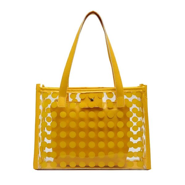 

women shoulder bag handbag transparent jelly bag tote summer rose big joker simple casual fashion