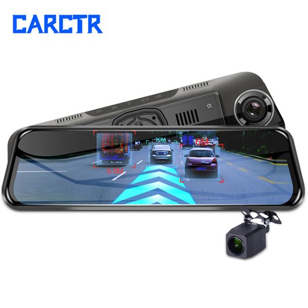 

10 inch full screen car camera navigation wifi streaming media 4g network bluetooth phone connect rearview mirror dash cam x9 car dvr