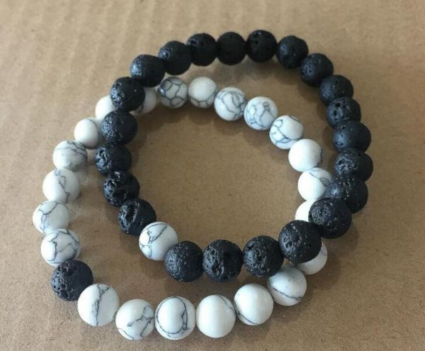 

women men natural lava rock beads chakra bracelets healing energy stone meditation mala bracelet fashion essential oil diffuser jewelry, Slivery;golden